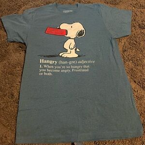 Peanuts Teal Snoopy 'Hangry' T-Shirt